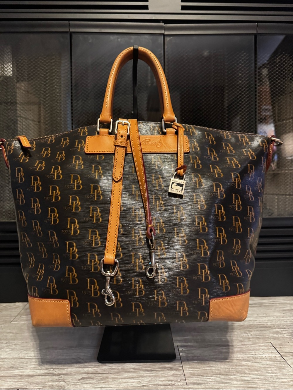 Monogram Gretta Dooney and Bourke Tmoro Vachetta leather X-Large satchel